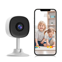 Moniteur pour bébé et animaux de compagnie OKAM 1080p avec audio bidirectionnel, détection de mouvement, vision nocturne CMOS, WiFi, caméra de sécurité intérieure sans fil miniature