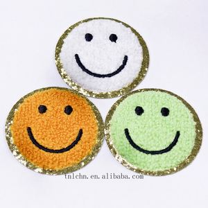 Custom Towel Embroidery High Quality Iron-<b>on</b> or <b>Sew</b>-<b>on</b> Towel <b>Patches</b> Embroidery Chenille <b>Patches</b> - Product Image 6