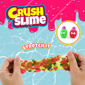 4 Styles Novelty Stress Anxiety Relief Cute Stretch Fruit Strawberry Creative Egg Breaking Prank <b>Slime</b> Toy - Product Image 3