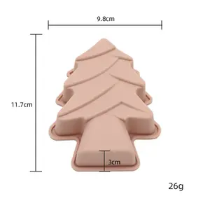 Food Grade BPA Free Christmas Tree Shape Silicone Cake Mold Chocolate Dessert Mould DIY Decorating Cake Mold