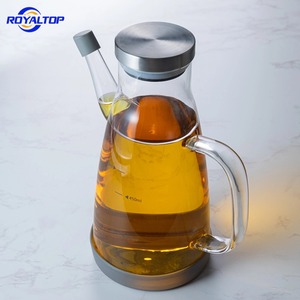 Bouteille à vinaigre en verre borosilicate de 780 ml, distributeur et cruche en verre <span class=keywords><strong>pour</strong></span> vinaigrette, huile d'olive, miel, eau, sirop - Product Image 3