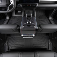 Tapis de sol de voiture universels toutes saisons en PVC Taille personnalisable Tapis de pied intérieur en cuir pour voitures Modèle de conducteur à contour complet Fit