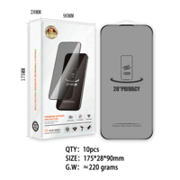 Protection d'écran Android anti-espion à 28 degrés pour iPhone XS 15Plus 16 17 Pro Max, couverture intégrale, film en verre trempé