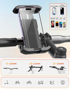 Supporto per <span class=keywords><strong>Telefono</strong></span> da Bici di Alta Qualità, Supporto per Cellulare da Moto, Supporto per Smartphone con Rotazione a 360° - Product Image 3