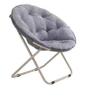 Ventes directes d'usine de chaises de relaxation pliantes surdimensionnées, chaises pliantes, chaises confortables de salon ou de chambre à coucher en fourrure grise - Product Image 5