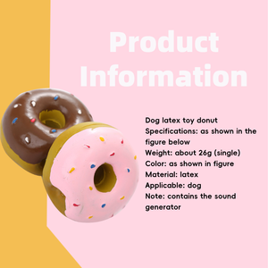 FuturePets köpek çiğneme oyuncakları kırılmaz gıcırtılı lateks Donut çiğnemek oyuncak köpek Bite dayanıklı oyuncak Pet Donut - Product Image 2
