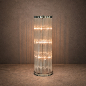 Luxury Tall Cylindrical Glass Floor Lamp For Living Room <b>Corner</b> And <b>Bedroom</b> - Product Image 1