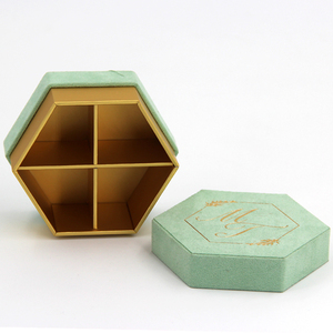 Caja de Regalo de Papel para Dulces de Lujo para Recuerdos de Boda, Caja de Regalo de Boda Hexagonal Personalizada Creativa con Diseño de Mármol - Product Image 6