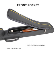 Étui rigide pour queue de billard et de snooker en tissu Oxford imperméable avec logo personnalisé, 2Bx3S, pour la protection d'une queue en deux parties