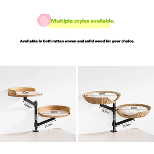 เตียงแมวไม้ยางพาราปรับระดับได้สไตล์มิดเซ็นจูรี่ เกรด ENF พร้อมเบาะเชือกฝ้ายทอมือ ใช้เป็นเตียงแมวแบบตั้งโต๊ะได้ - Product Image 5