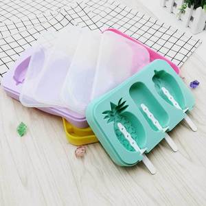 Động vật trái cây 3D <span class=keywords><strong>Ice</strong></span> Cube khuôn hình bầu dục xi lanh hình dạng 3 khoang Silicone Lolly Popsicle khuôn dính cho trẻ em cho <span class=keywords><strong>Ice</strong></span> Cream kẹo - Product Image 4