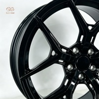 Jantes à rayons croisés 18 pouces 5x114.3 Noir brillant Concave profond Monobloc pour Nissan 370Z Mazda MX5