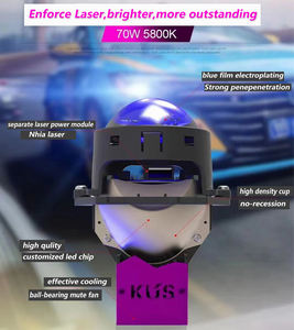 เลนส์โปรเจคเตอร์เลเซอร์ KUS ปี <span class=keywords><strong>2022</strong></span> ความสว่าง 8000LM 6000K กันน้ำระดับ IP67 ใช้ไฟ 12V สำหรับรถยนต์รุ่น A3/A1/A4 - Product Image 2