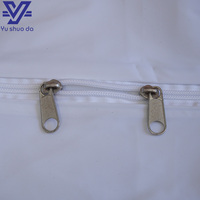Sac à cadavres extra large Yushuoda YS-CB01 en PVC blanc 220x80cm, 6 poignées, poche d'identification, classe I, non stérile, professionnel