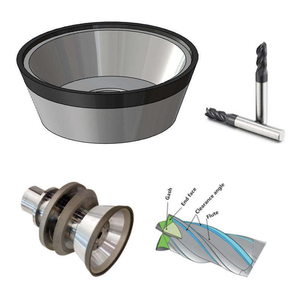 Meule diamantée CBN à cinq axes 11V9 pour le rectage de précision des fraises, alésoirs et forets étagés - Product Image 3