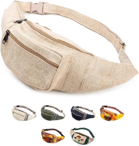 Bolso Bandolera para Mujer, Estilo Boho <span class=keywords><strong>Hippie</strong></span>, <span class=keywords><strong>Riñonera</strong></span> Blanca para Senderismo, Correr, Trotar, <span class=keywords><strong>Riñonera</strong></span> con Cinturón - Product Image 1