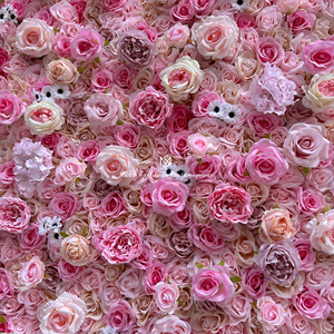 5d ha arrotolato la parete <span class=keywords><strong>rosa</strong></span> del fiore di nozze della struttura della cerniera di <span class=keywords><strong>rosa</strong></span> della cerniera del fondo - Product Image 4