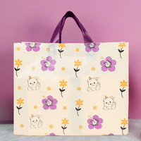 Sac fourre-tout à motif de dessin animé mignon, réutilisable, en PE, pour magasin de vêtements pour enfants, emballage cadeau, sac plastique vide, vente en gros