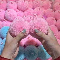 Mainan Bola Remas Kreatif Suara Renyah Pereda Kecemasan Bola Buatan Tangan Lucu Bola Rambut Santai Tangan Mainan Squishy