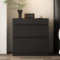 Table de chevet moderne minimaliste en bois avec tiroir inférieur dissimulé, double rangement, pour chambre à coucher, hôtel, appartement, mobilier