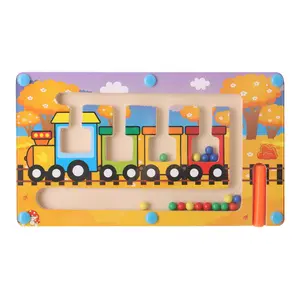 Labirinto magnético de cores e números Montessori, brinquedos educativos para crianças, combinando com cores e contagens
