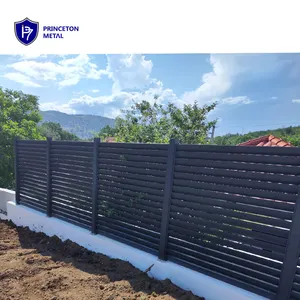 Fence Aluminum Fence Posts Fence Post Powder Coated Used Black Garden Privacy Aluminum Slat Fence Vertical Fence Panels Post