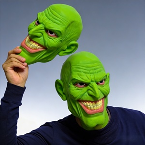 Maschera in Latex Realistica da Goblin Verde, Costume da Mostro Spaventoso, Travestimento Completo con Rughe Dettagliate e Sorriso, per Feste di Halloween, Divertente e Stravagante - Product Image 5