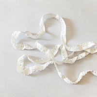 Ruban élastique en nylon et élasthanne à bas prix, blanc, tissé, pour sous-vêtements, accessoires de confection DIY, décoration