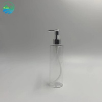 Botol Pompa Lotion Silinder PE 150ml Bahu Datar untuk Sampo, Serum Perawatan Kulit, Lotion, Sabun Mandi, Kemasan Kosmetik Plastik
