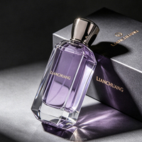 Parfum de luxe en cristal violet 100 ml - Parfum floral fruité longue durée, flacon de parfum élégant et luxueux avec boîte cadeau