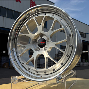 Rines de Aleación Forjados de 2 Piezas Personalizados con Borde Pulido para Autos de Lujo 5x112 5x120 5x114.3 para <span class=keywords><strong>Golf</strong></span> BMW Audi - Product Image 1