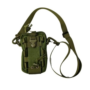 <b>Molle</b> Mini Crossbody Phone <b>Bag</b> Khaki Adjustable Strap Outdoor Cycling Use - Product Image 5