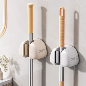 <span class=keywords><strong>Support</strong></span> mural adhésif en plastique pour balai et serpillière, sans perçage, pour salle <span class=keywords><strong>de</strong></span> bain et toilettes, organisateur <span class=keywords><strong>de</strong></span> rangement fixe pour outils - Product Image 1