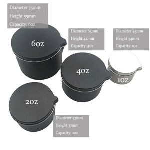1Oz 2Oz 4Oz 6Oz Matte Màu Đen Sắt Tin Massage Nến Jar Vòi Có Thể Hộp Màu Đen Bạc Cơ Thể Massage Tinh Dầu Container Đổ - Product Image 5