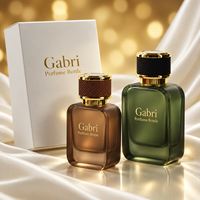 Flacon de parfum en cristal noir de 50 ml, flacon de parfum personnalisé rose de luxe avec emballage en boîte, flacons de parfum en verre vides plats de 100 ml