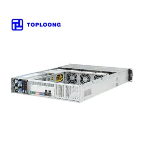 Toploong 2u 8 bay 650mm di profondità Nas Storage Server Case 19 pollici 3.5 ''Hot Swap Hdd driver Rackmount Pc Case con Sata Backplane