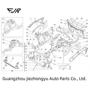 670009989 Third Load Path Beam For Ghibli M157 High Quality Auto Parts Beams