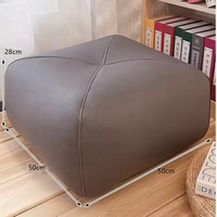 Vente en gros de tabouret pouf en cuir PU chaise pouf de salon pouf sans remplissage