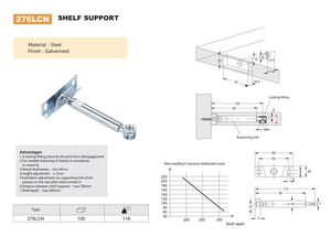 276LD armoire supports d'étagère invisibles <span class=keywords><strong>support</strong></span> d'étagère réglable - Product Image 5