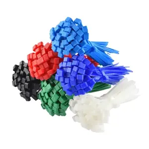 100pcs Thùng Tie nhựa tự khóa Nylon quan hệ cáp đầy màu sắc quan hệ Dây Cáp Dây đeo 40lbs
