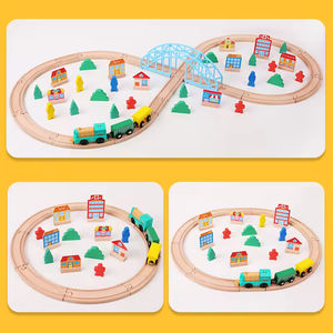 NOUVEAU Ensemble de train en bois à assembler soi-même, jeu éducatif pour bébé, cadeau pour les enfants, garçons et filles, pour jouer à la voie ferrée - Product Image 4