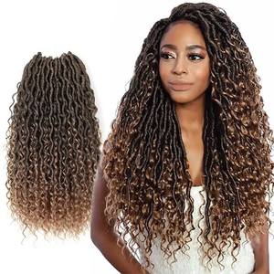 Extensions de Cheveux Synthétiques au Crochet Locs Déesse Bouclées 18-22-26 Pouces, Douces, Style River Locs - Product Image 1