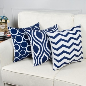 Nordic Simple Style <strong>Blue</strong> Geometric Printed Decorative <strong>Cushion</strong> <strong>Cover</strong> Sofa Throw Pillowcase <strong>Cover</strong> for Home - Product Image 5