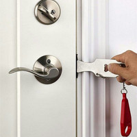 Serrure de porte portable 3 en 1, aucune installation nécessaire pour la sécurité de la maison et des voyages. Parfait pour hôtels, appartements, Airbnbs.