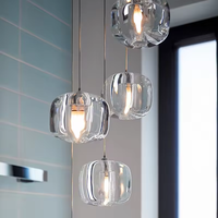 Lustre en cristal personnalisé de design moderne et luxueux pour hôtel, escalier, décoration