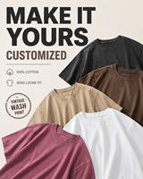 T-shirt Homme en Coton Épais Personnalisé avec Logo – Vêtement Urbain Coupe Ample et Épaules Tombantes – Vente en Gros