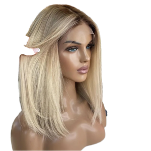 Peluca de Cabello Virgen Brasileño Remy con Doble Trama, sin Pegamento, con Base de Encaje Francés, Larga, Talla de Gorra Pequeña - Product Image 1