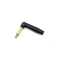 Codo de guitarra de 1/4 pulgadas, conector macho Mono TS, conector macho, enchufes de cobre puro chapados en oro para adaptador de Cable de Audio, reemplazo de 6,35mm