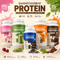 Poudre de protéines végétales avec isolat de protéines, protéines de riz brun, protéines de chanvre, saveurs personnalisées, tailles et emballages variés