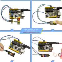 Kit Sensor Keyestudio 37 in 1 V2.0, Modul Sensor untuk Pembelajaran Pemrograman STEM, Starter Box dengan Board UNOR3 untuk Arduino
